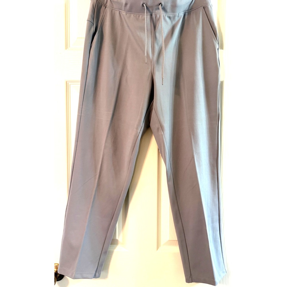 Yogalicious Women's XL Lux Grey Straight Leg Athletic Yoga Pant